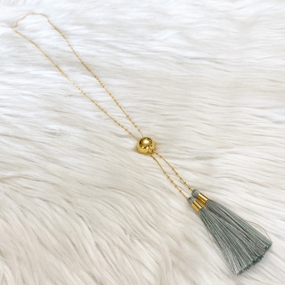 Jewelry - Gold Tone Adjustable Tassel Necklace
